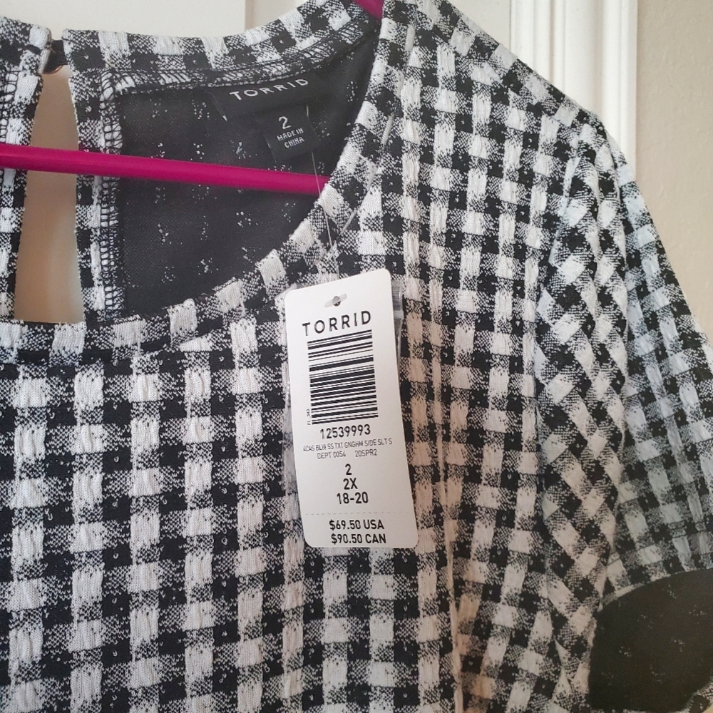 Checker Black/White Midi Dress Torrid Size 2